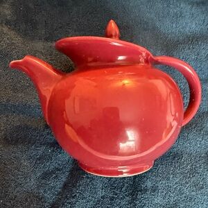 Hall Pottery Maroon Ceramic Teapot